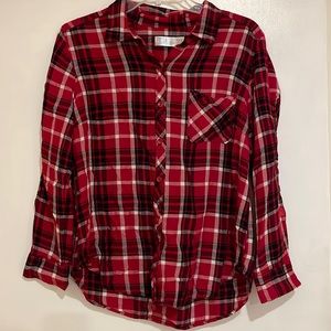 Pattern pocket long sleeve shirt